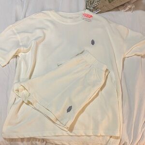 FP Movement by Free People Cream Top and Shorts Set NWT!!
